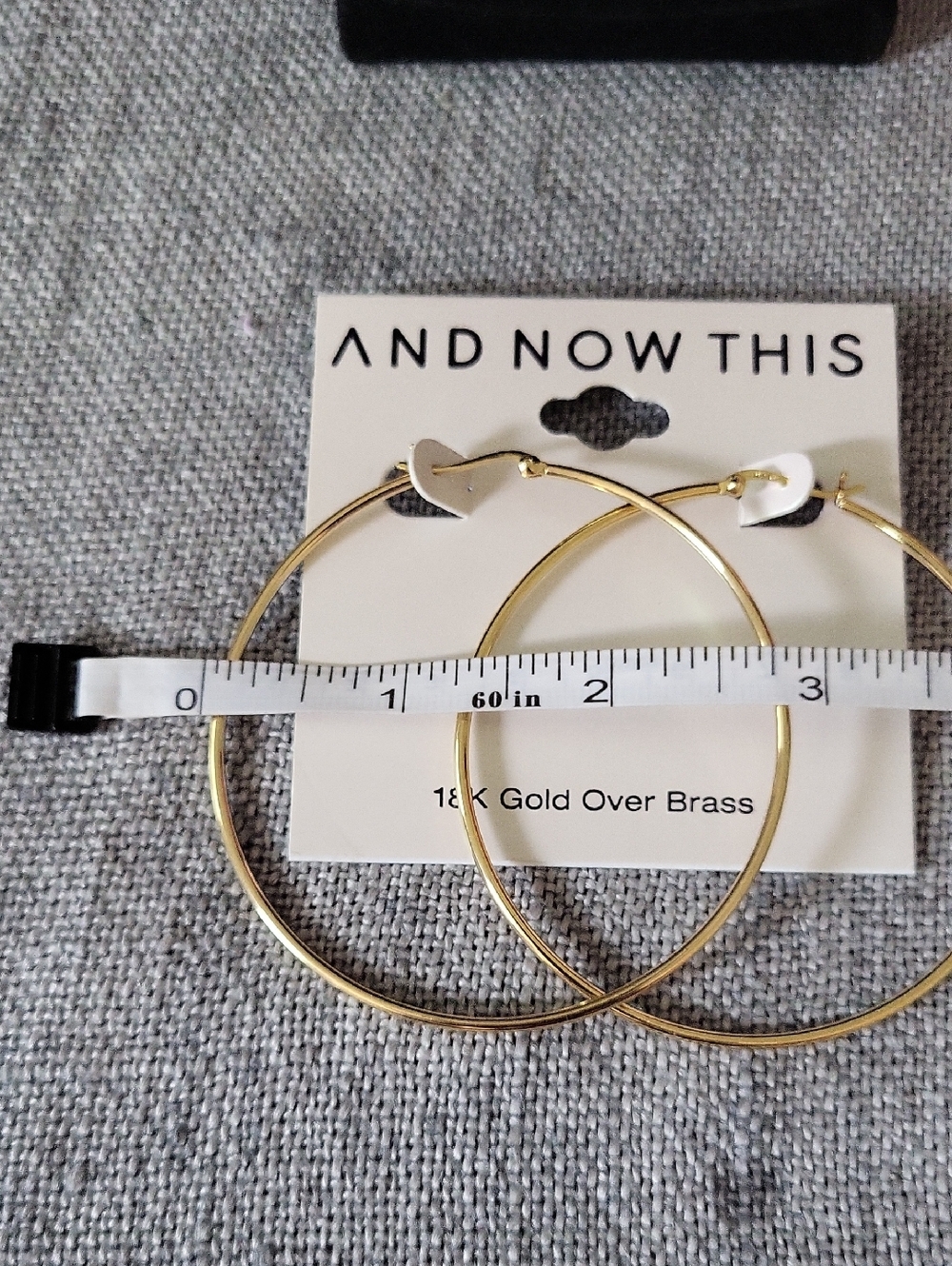 And Now This Large Gold Hoop Earrings - Picture 4 of 4